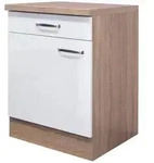 Unterschrank Valero Wei&szlig;/Braun 60 x 86 x 60 cm