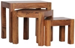 Beistelltische Vadso 3er-Set Sheesham massiv