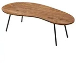 Couchtisch Kai 122x63 cm Sheshamholz massiv / Metall schwarz