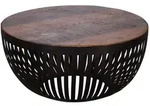 Couchtisch Nisha rund braun/schwarz