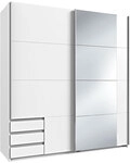 Schwebet&uuml;renschrank Emden, Wei&szlig; mit Spiegel