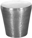 Beistelltisch rund 40 cm Silberfarbig