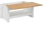 Couchtisch Kam 85x47 wei&szlig;/braun