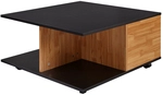 Couchtisch 70 x 70 x 36 cm Sandeiche Dekor/Schwarz