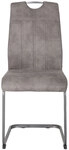 Stuhl Christina 2er-Set Microfaser Vintage Optik Grau 43x98x58 cm
