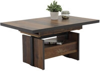 Couchtisch Noah 110-150 x 70 cm Oldwood-Dekor/Kanten farblich abgesetzt