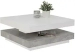 Couchtisch-Set Andy, Wei&szlig;/Betonoptik, B/H/T ca. 67 / 35 / 67 cm