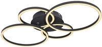 KENDY Deckenlampe schwarz 67233-40S, B/H/T: 65,5 x 7,5 x 40,6 cm, Kunststoff, Metall