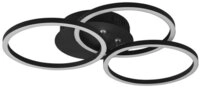 LED Deckenlampe Circle schwarz 43,5cm 9,5cm Fernbedienung dimmbar CCT Metall