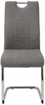 Stuhl Alina 2er-Set mit Steppn&auml;hten grau, ca. 59 x 43 x 98 cm