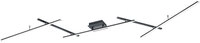 Arvin Deckenleuchte schwarz 628410532, B/H/T: 245/8,5/50 cm, Metall
