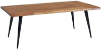 Couchtisch 110 x 60 cm Sheesham Massivholz/Schwarz