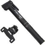 FISCHER Fahrrad Mini-Pumpe | T-Griff | hohe Pumpleistung | mit Doppelkopf 