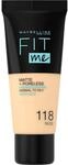 Maybelline New York Fit Me! MATTE&PORELESS Make-up Nr. 118 Light Beige, Fl&uuml;ssiges