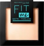 Maybelline New York Puder, Mattierend, porenverfeinernd und langanhaltend, Fit Me!