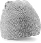 Beechfield Unisex B044. HEA schlupfslip Beanie, grau, Einheitsgr&ouml;&szlig;e
