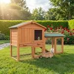 Miweba MyAnimal Hasenstall MH-03 | 147x53 x85 cm | Winterfest (Braun) | Hasenk&auml;fig 