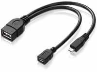 adaptare 40228 USB-OTG Adapter-Kabel Micro-USB 2.0-Stecker USB-Buchse Typ A +
