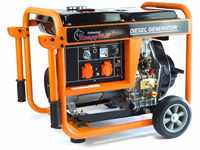 Stromerzeuger KW5500 1-Phasig 5000Watt Diesel Generator Notstromaggregat Orange