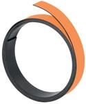 FRANKEN Magnetband, 100 cm x 5 mm, beschriftbar, zuschneidbar, orange, M801 05