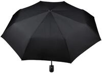 ISO TRADE Taschenschirm Auf-Zu Automatik 110cm Mini Regenschirm winddicht schwarz