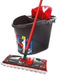 Vileda ULTRAMAX 2in1 Bodenwischer Komplett-Set | Mopp mit Mikrofaserbezug & Eimer mit