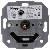 Kopp LED Dimmer Sockel mit Druck-Wechselschalter f&uuml;r dimmbare 230V LEDs von min.3 -