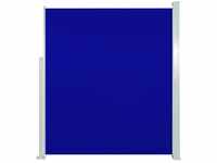 vidaXL Terrasse Seitenmarkise Sichtschutz Sonnenschutz Markise 160 x 300 cm blau