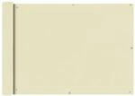 vidaXL Balkon Sichtschutz 75x400cm Creme Balkonverkleidung Balkonbespannung