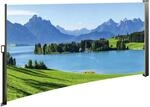 Seitenmarkise mit Fotodruck Berge - Auszug Links - Bildmotiv rechts