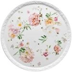 Rosenthal 10430-407165-12843 Maria Pink Rose Tortenplatte, 31,5 cm
