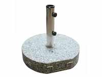 Sonnenschirmständer/Schirmständer rund 45 cm Granit grau 40 kg
