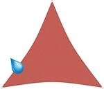 sunprotect 83256 wasserabweisend Sonnensegel Hydro, 5 x 5 x 5 m, Dreieck,