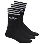 adidas Unisex 3 Paar Solid Crew Socken, Schwarz (Black/White), 35-38 EU