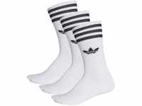 Adidas Solid Crew Socks Socken 3er Pack (35-38, white/black)