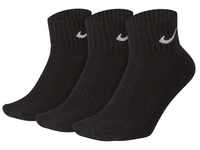 Nike Unisex Socken Value Cotton Quarter 3 er Pack, Schwarz (Black/White),34-38