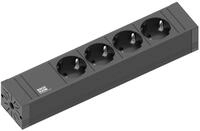 Bachmann Steckdosenleiste Connect Line Schalter, 4200017, Schwarz