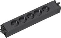 BACHMANN Steckdosenleiste Step Base 5-Fach GST18 Schwarz 906.18821 (modulares