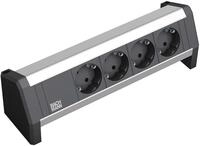 Bachmann 902.0049 DESK Steckdosenl. 4xSchuko, Schwarz