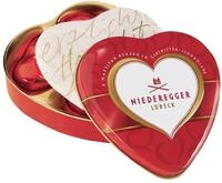 Niederegger Marzipan Herzen in Geschenkdose Zartbitter Schokolade 75g