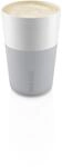 EVA SOLO | 2 Cafe-Latte-Becher Marble Grey | Gut zu halten durch Silikonbeschichtung