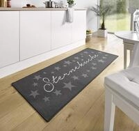 Hanse Home Loop Teppich L&auml;ufer &ndash; Teppichl&auml;ufer Mit Schriftzug Weicher Kurzflor