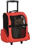PawHut Hundetrolley Transporttasche Tragetasche f&uuml;r Tiere 2in1 Rucksack und Trolley