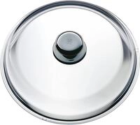 WMF Glas-Pfannendeckel 24 cm, Deckel f&uuml;r 24er Pfannen, Deckel mit Metallknauf,