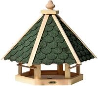 dobar 98521FSCe Gro&szlig;es Vogelfutterhaus - Vogelvilla 6-eckig - Vogelhaus mit Bitumen
