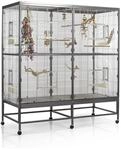 Montana Cages | Vogelvoliere Casa 150 | Antik-Platinum | Voliere f&uuml;r Wellensittiche,