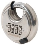 Silverline 926157 Vorh&auml;nge-Rundschloss aus Edelstahl mit vierstelliger