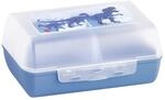 Emsa 513795 Brotdose f&uuml;r Kinder, Herausnehmbare Trennwand, Dinomotiv, Blau,