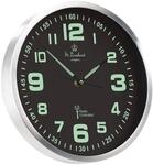 St. Leonhard Funk-Wanduhr mit Quarz-Uhrwerk, nachleuchtenden Ziffern und Zeigern
