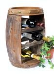 DanDiBo Weinregal Holz Klein Weinfass 1555 Flaschenst&auml;nder Flaschenregal 50 cm...